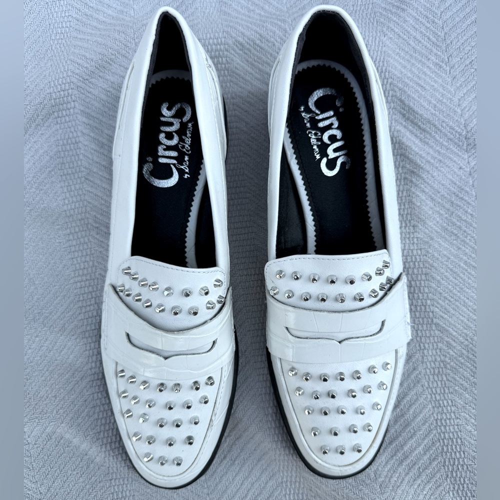 Circus by Sam Edelman white studded loafers